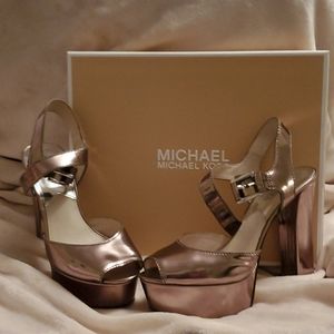 Michael Kors open toed chunky platform heels